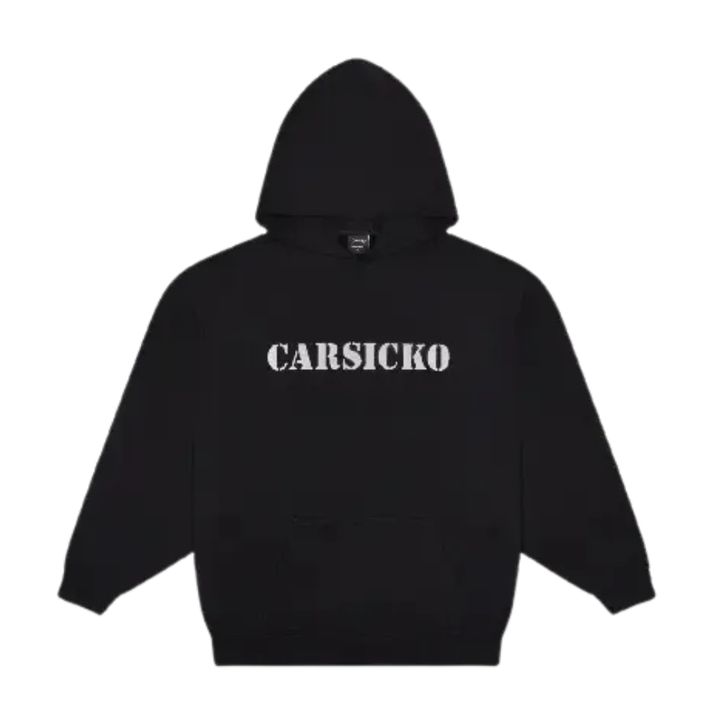 Black Carsicko Rock Wash Hoodie