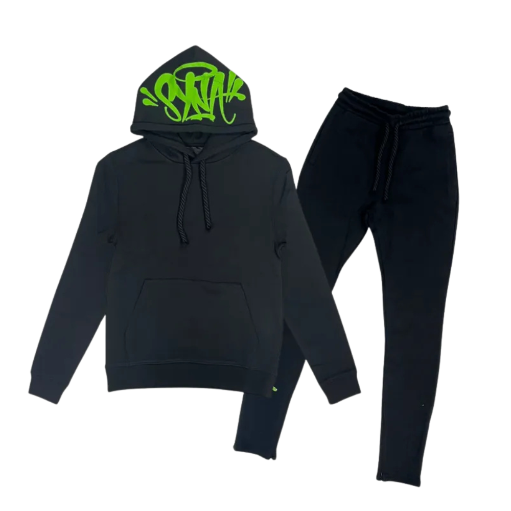 Black and Green Syna World Syna Logo Tracksuit
