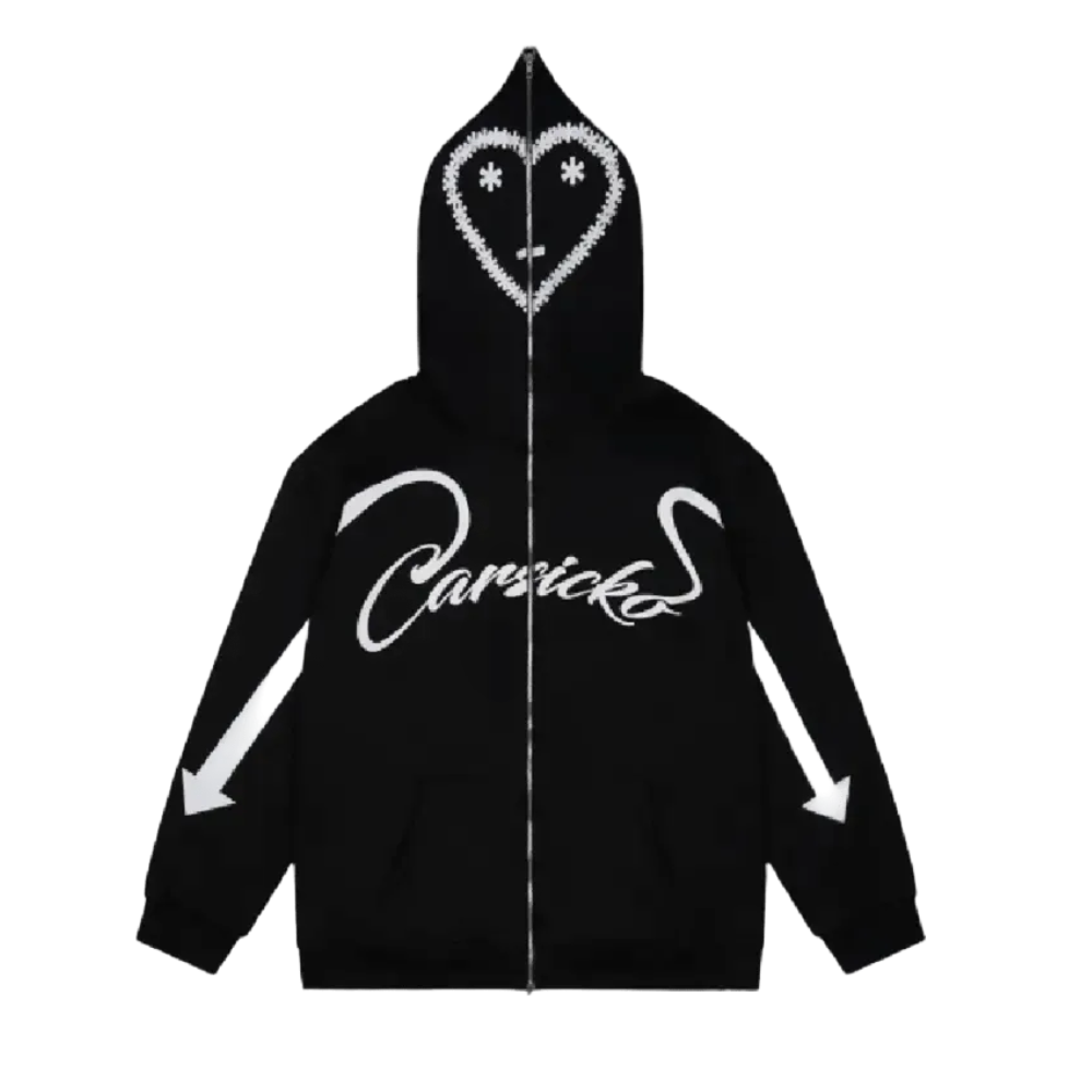 Carsicko Full Zip Black Hoodie