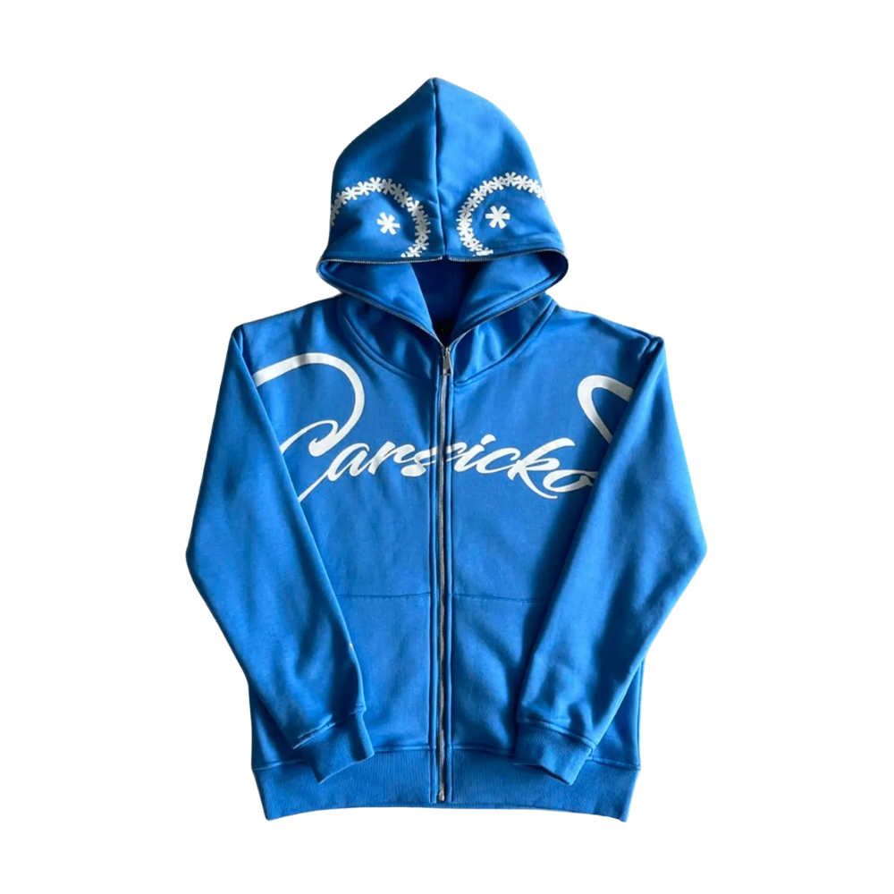 Carsicko Full Zip Blue Hoodie