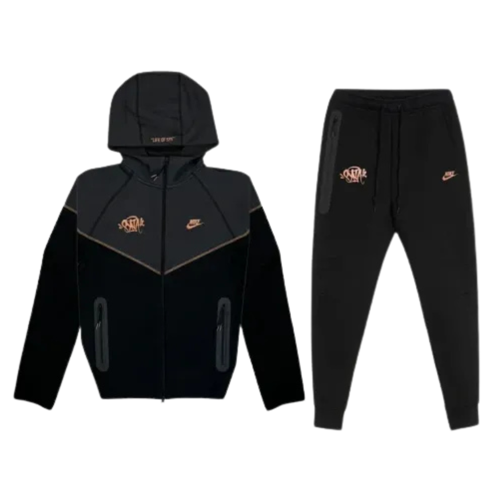 Nike x Syna World Tech Fleece Tracksuit – Black / Bronze