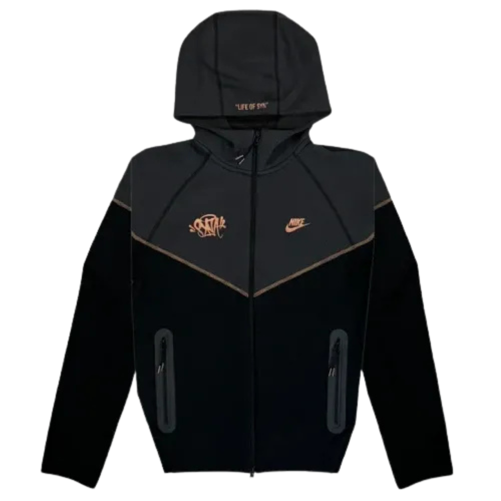 Nike x Syna World Tech Fleece Tracksuit – Black / Bronze hoodie