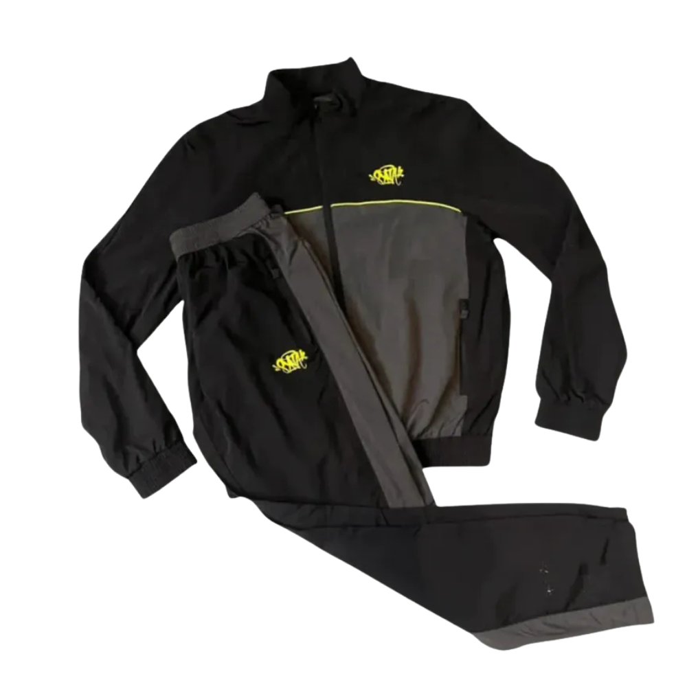 Syna Logo Shell Tracksuit Black/Grey/Volt