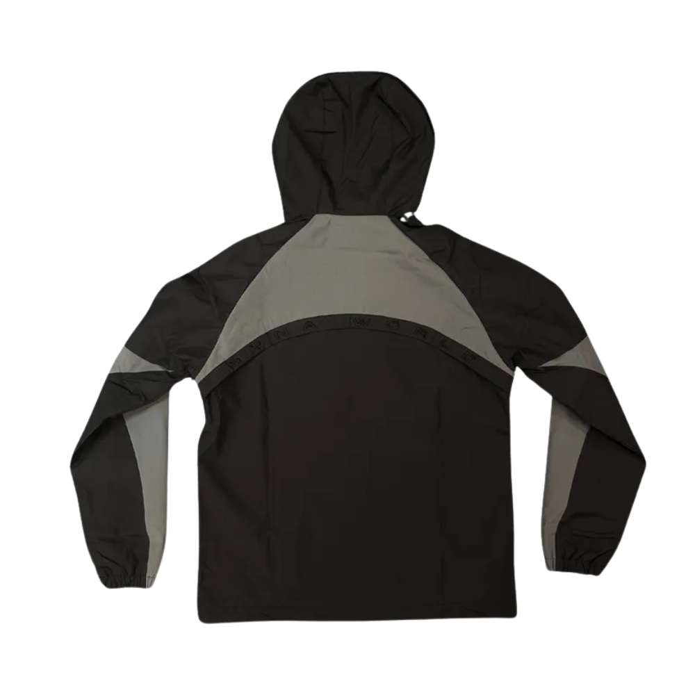 Syna Logo Vortex Woven Jacket Blackout back