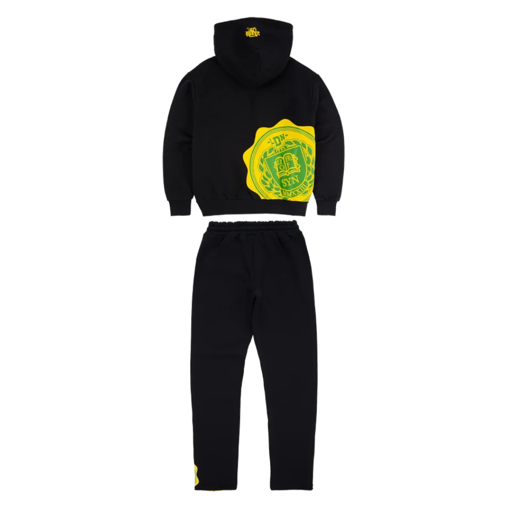 Syna World College Tracksuit – Black/Yellow back