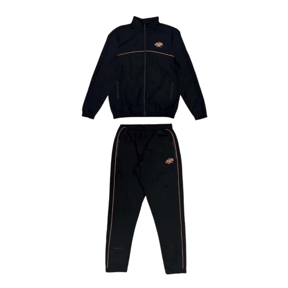Syna x CRG Shell Tracksuit - Black & Rose Gold